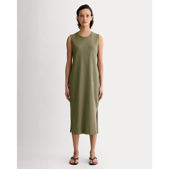 Everlane Green The Weekened Tank SleevelessMidi Dress Women's Size 10 - Picture 1 of 9